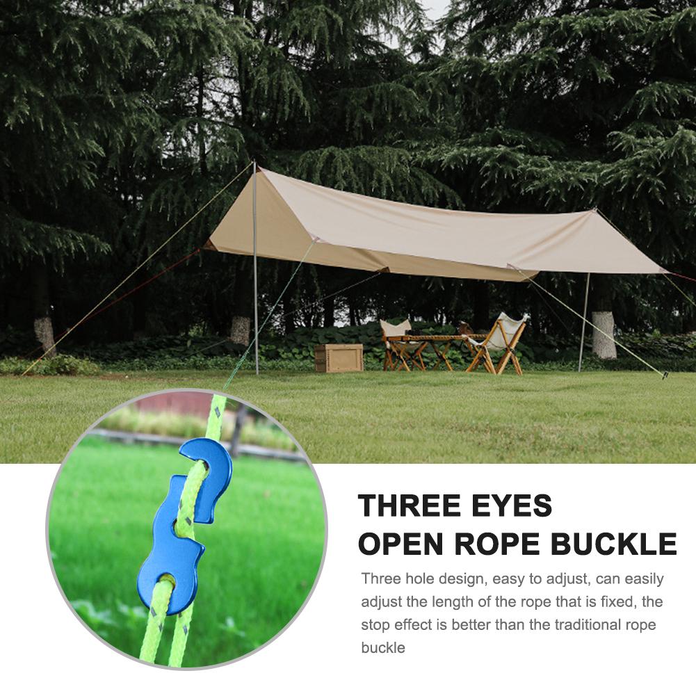 Cheap Goat Tents 30pcs Adjustable Camping Tent Cord Rope Buckle S Type Tensioners Fastener Aluminum Alloy Parachute Rope Buckles Camping Tools   